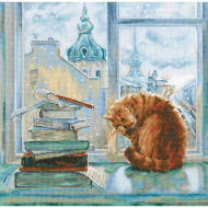 Набор для вышивания РТО арт.M671 Серебряное утро 40х40 см