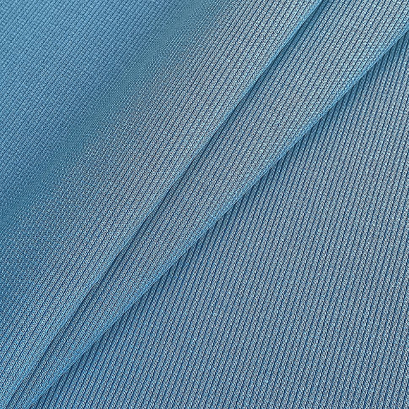 Кашкорсе трикотажное полотно 400г/м?  95%хб 5%эл  шир.60+60см арт.ШН-400955-12 цв.голубой пач.15-60м (1кг-2,10м)