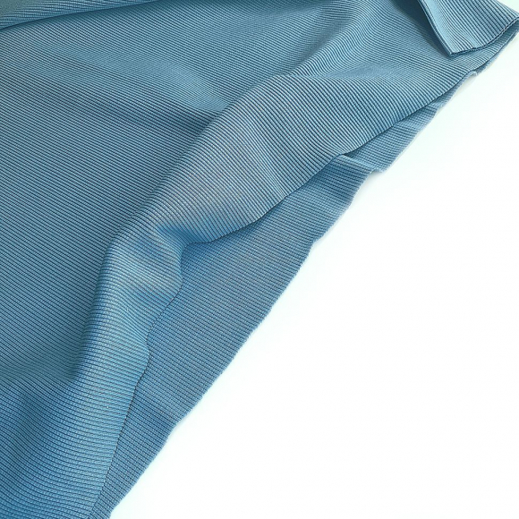 Кашкорсе трикотажное полотно 400г/м?  95%хб 5%эл  шир.60+60см арт.ШН-400955-12 цв.голубой пач.15-60м (1кг-2,10м)