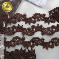 Кружево гипюр KRUZHEVO арт.TR.16GB0352 шир.40мм цв.9 шоколад уп.9м