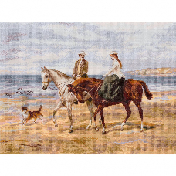 Набор для вышивания PANNA арт. VH-7170 Прогулка верхом 30,5х22,5 см