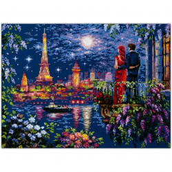 Набор для вышивания ЧУДЕСНАЯ ИГЛА PREMIUM арт.350-766 Выходные в Париже 40х30 см