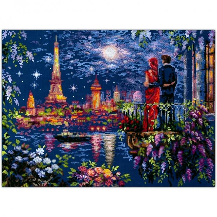 Набор для вышивания ЧУДЕСНАЯ ИГЛА PREMIUM арт.350-766 Выходные в Париже 40х30 см
