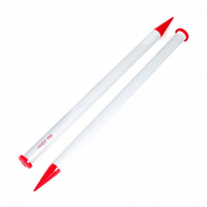 218235 PRYM Спицы прямые для вязания с наконечниками 40см 20мм пластик уп.2шт