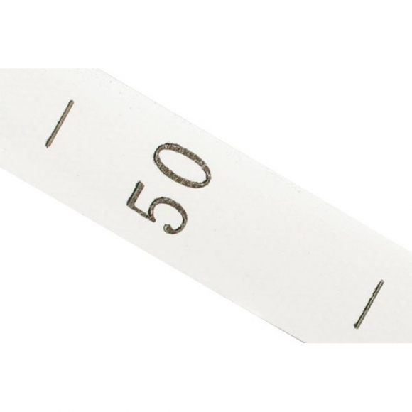 Размерники полиэстер 50 белый 10х25 мм ТВ в рул. 300 шт