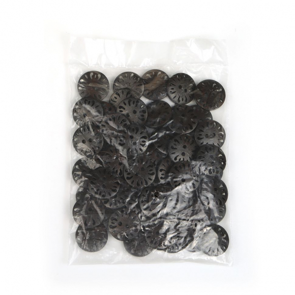 Пуговицы деревянные TBY.F501 цв.темно-коричневый 28L-18мм, 2 прокола, 50 шт