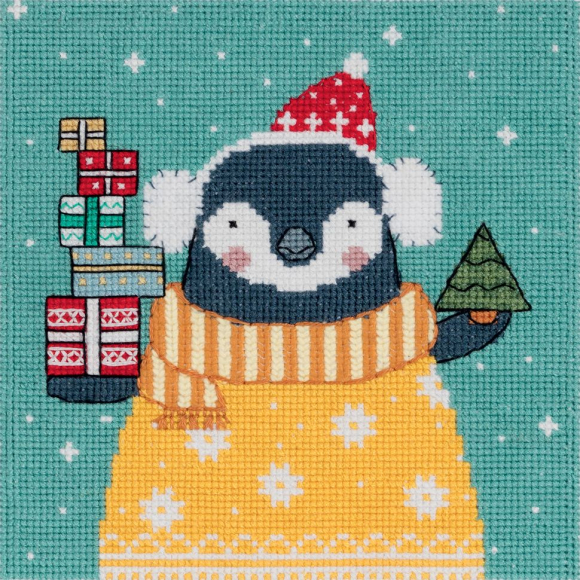 Набор для вышивания PANNA арт. OT-7378 Открытка. День подарков 12,5х12 см