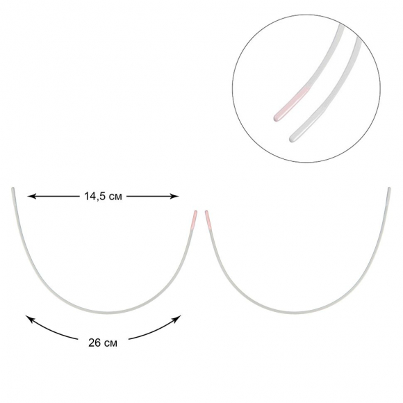 Косточки корсетные полукруг металл TBY-75416 14,5х26см уп.50шт