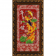 Рисунок на ткани (Бисер) КОНЁК арт. 9909 9 рыбок богатства 25х45 см