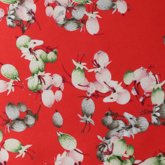 Ткань шелк Армани 90 г/м? 97% полиэстер, 3% спандекс шир.145 см арт.Р.20234.03 цв.03 красный уп.25м