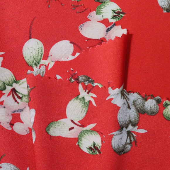 Ткань шелк Армани 90 г/м? 97% полиэстер, 3% спандекс шир.145 см арт.Р.20234.03 цв.03 красный уп.25м