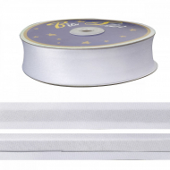 Косая бейка TBY атласная шир.30мм цв.F101 белый уп.27,43 м