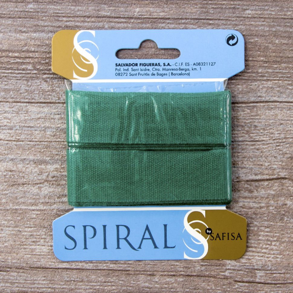 32158_Тесьма киперная хлопковая на блистере SAFISA, 25 мм, 2 м , цвет 25, зеленый