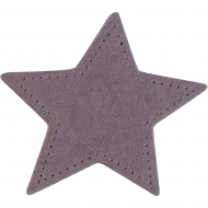 Термоаппликация "Замшева звезда фиолетовая"