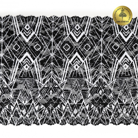Кружево-стрейч KRUZHEVO арт.TBY.OG55 шир.270мм цв.мульти уп.10м
