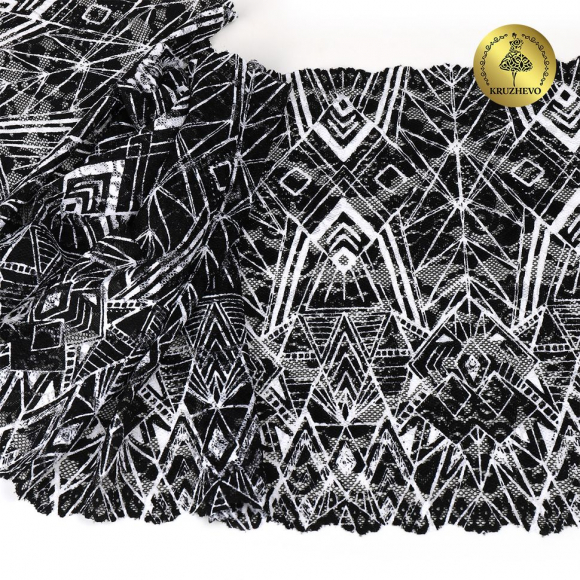 Кружево-стрейч KRUZHEVO арт.TBY.OG55 шир.270мм цв.мульти уп.10м