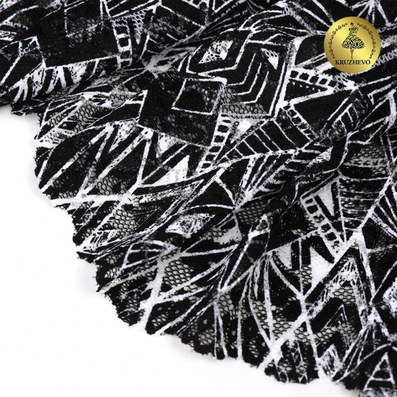 Кружево-стрейч KRUZHEVO арт.TBY.OG55 шир.270мм цв.мульти уп.10м