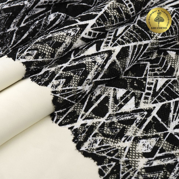 Кружево-стрейч KRUZHEVO арт.TBY.OG55 шир.270мм цв.мульти уп.10м