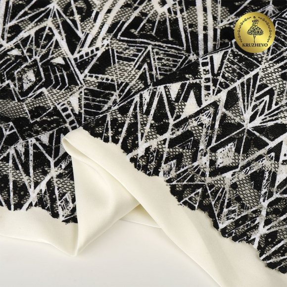 Кружево-стрейч KRUZHEVO арт.TBY.OG55 шир.270мм цв.мульти уп.10м