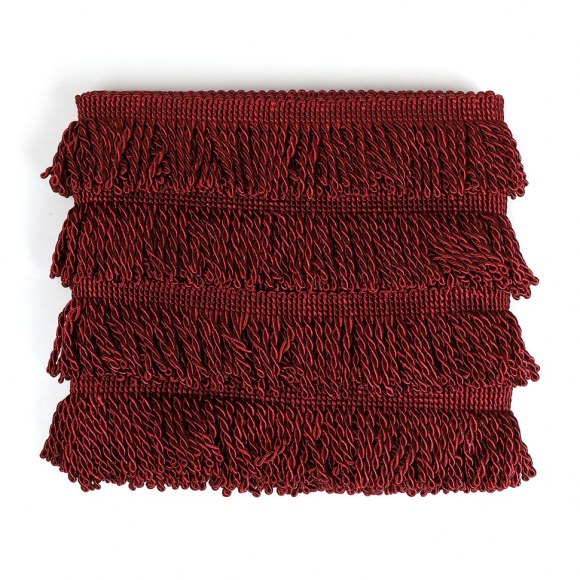 Бахрома для штор арт.0390-0910 цв.6399 шир.62мм цв.бордо уп.10м