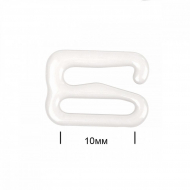 Крючок для бюстгальтера металл TBY-57731 d10мм, цв.F102 сумрачно-белый, уп.100шт