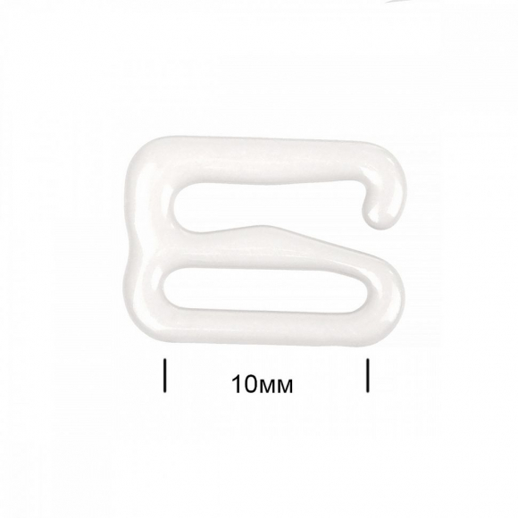 Крючок для бюстгальтера металл TBY-57731 d10мм, цв.F102 сумрачно-белый, уп.100шт