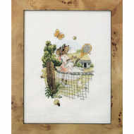 Набор для вышивания OEHLENSCHLAGER арт.84258 Мышка играет в теннис 21х27 см