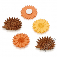 58777_Набор декоративных элементов "Ежики с подсолнухами"