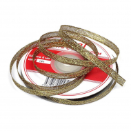 Лента IDEAL с люрексом арт.ТВ-ЛЮР шир. 6мм цв.140 черный/золото уп.22,85 м