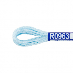 Нитки для вышивания Gamma мулине 100% вискоза 12 x 8 м цв.R0963 голубой