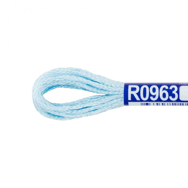 Нитки для вышивания Gamma мулине 100% вискоза 12 x 8 м цв.R0963 голубой