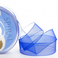 51669_Лента органза SAFISA 39 мм, 25 м, цвет 13, синий