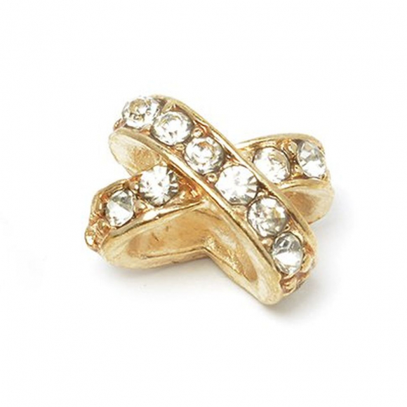 Украшения со стразами Tesoro Crystal арт.TS.XH630.01 цв.золото 10 мм