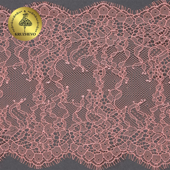 Кружево реснички KRUZHEVO арт.TBY A88 шир.170мм цв.5 оранжево-розовый уп.3м