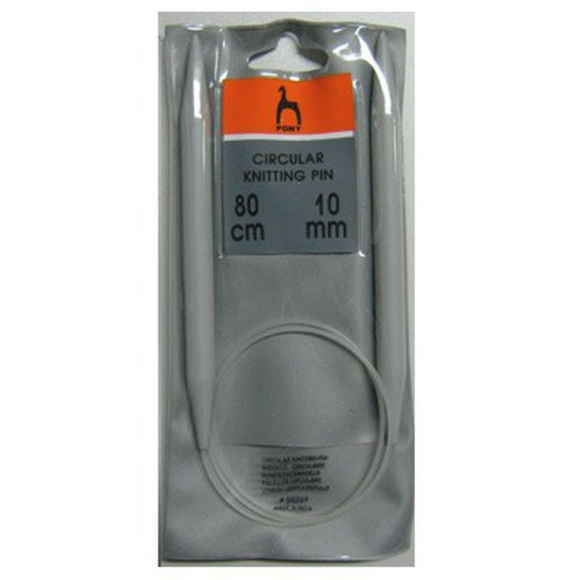 50269 PONY Спицы круговые для вязания 10,00 мм/ 80 см, пластик