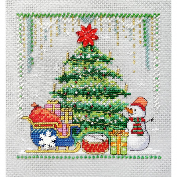 Набор для вышивания МАРЬЯ ИСКУСНИЦА арт.13.003.23 Новогодняя ёлка 13х13 см