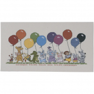 Набор для вышивания PERMIN арт.92-0396 Зверята 22х42 см Набор для вышивания PERMIN арт.92-0396 Зверята 22х42 см