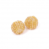 Бусины TESORO арт.TS-E8409-01 цв.2 желтый 20 мм, in ?4 мм