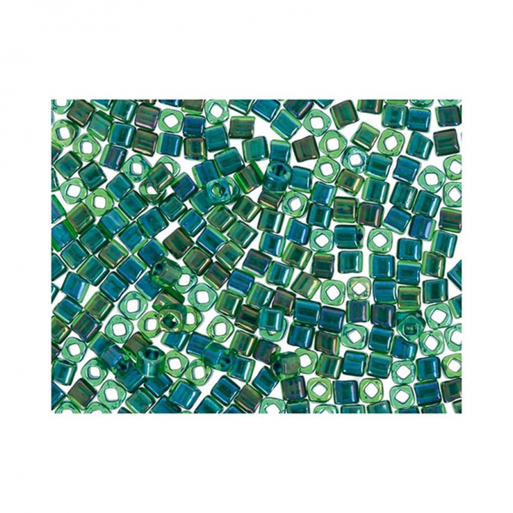 Бисер Япония "TOHO" CUBE №2  1.5 мм 5 х 5 г №0249 зеленый