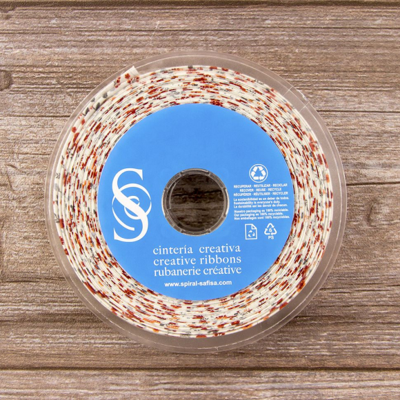 Косая бейка с рисунком SAFISA, арт.6626, 20 мм, 20 м, цвет 03