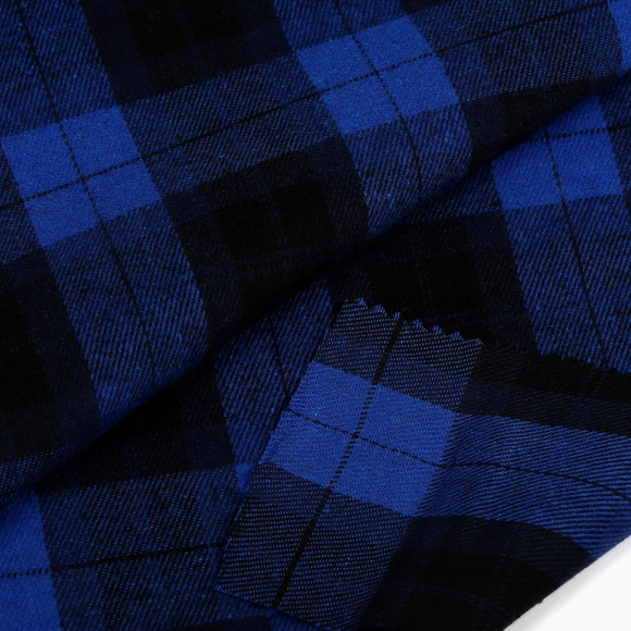 Ткань рубашечная фланель 150 г/м? 80% полиэстер, 20% хлопок шир.150 см арт.TBY.Fl.T394.2 цв.02 синий рул.25м Ткань рубашечная фланель 150 г/м? 80% полиэстер, 20% хлопок шир.150 см арт.TBY.Fl.T394.2 цв.02 синий рул.25м