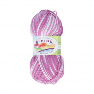 Пряжа ALPINA KATRIN (100% мерсеризованный хлопок) 10х50г/140м цв.6378 сиреневый-св.сиреневый