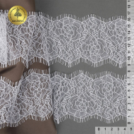 Кружево реснички KRUZHEVO арт.TBY.75231 шир.80мм цв.1 белый уп.3м
