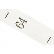 Размерники полиэстер 64 белый 10х25 мм ТВ в рул. 300 шт