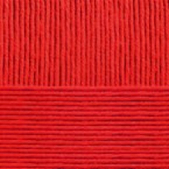 Пряжа для вязания ПЕХ Нежная (50% хлопок, 50% акрил) 5х50г/150м цв.006 красный