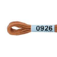 Нитки для вышивания Gamma мулине (0820-3070) 100% хлопок 24 x 8 м цв.0926 св.коричневый