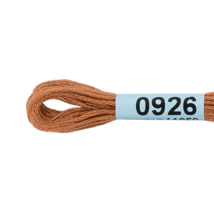 Нитки для вышивания Gamma мулине (0820-3070) 100% хлопок 24 x 8 м цв.0926 св.коричневый