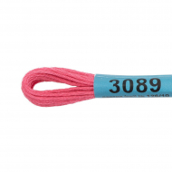 Нитки для вышивания Gamma мулине (3071-3172) 100% хлопок 24 x 8 м цв.3089 т.розовый