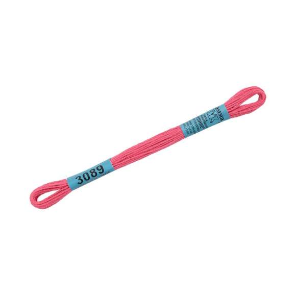 Нитки для вышивания Gamma мулине (3071-3172) 100% хлопок 24 x 8 м цв.3089 т.розовый