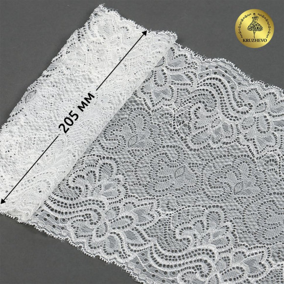 Кружево-стрейч KRUZHEVO арт.TBY.L3689 шир.205мм (под заказ)